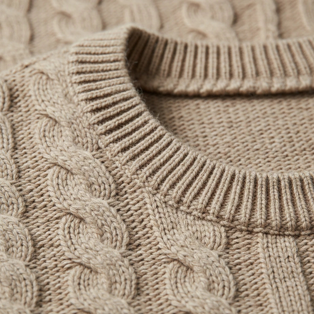 بلوفر كلاسيكي برقبة دائرية